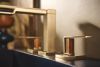 BRIZO Frank Lloyd Wright Widespread Lavatory Gap Lever Handle Kit — Luxe Gold / Wood