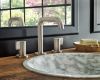 BRIZO Litze Widespread Lavatory Faucet with High Spout - Less Handles 1.5 GPM — Luxe Nickel