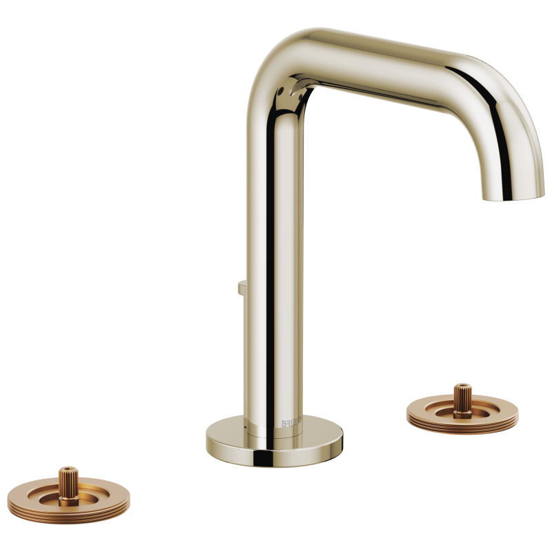 BRIZO Litze Widespread Lavatory Faucet with High Spout - Less Handles 1.5 GPM — Polished Nickel