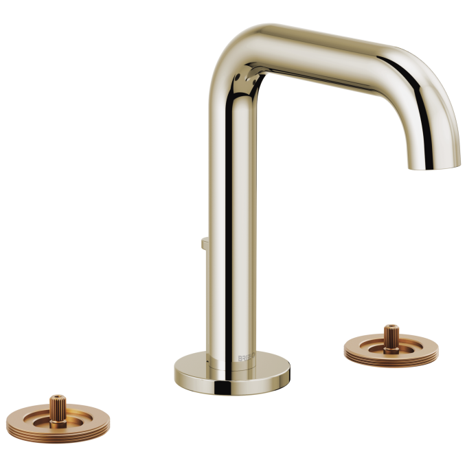 BRIZO Litze Widespread Lavatory Faucet with High Spout - Less Handles 1.2 GPM — Polished Nickel