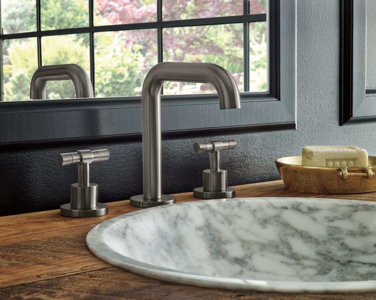 BRIZO Litze Widespread Lavatory T-Lever Handle Kit — Luxe Steel