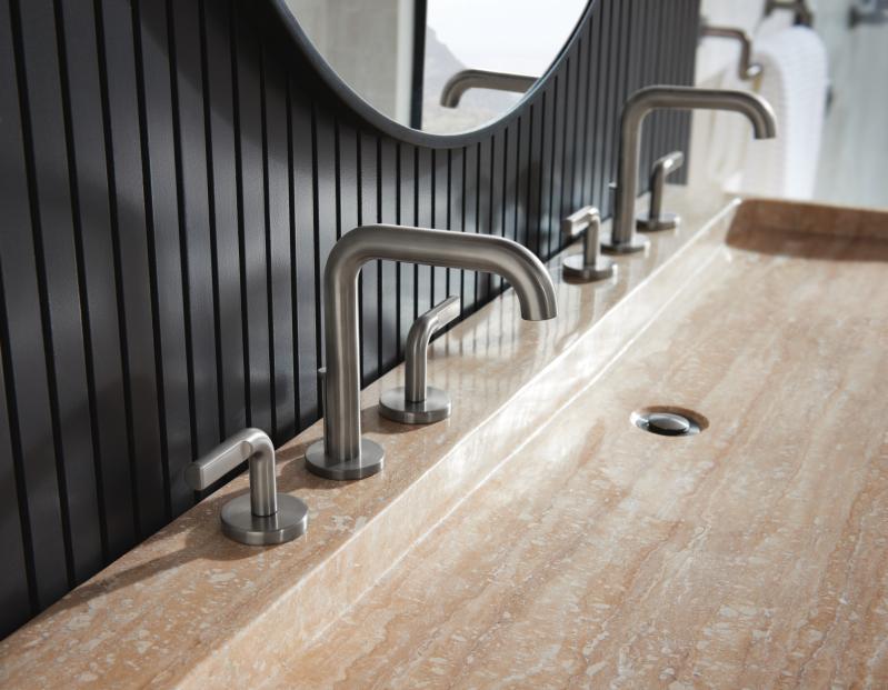 BRIZO Litze Widespread Lavatory Notch Lever Handle Kit — Luxe Steel