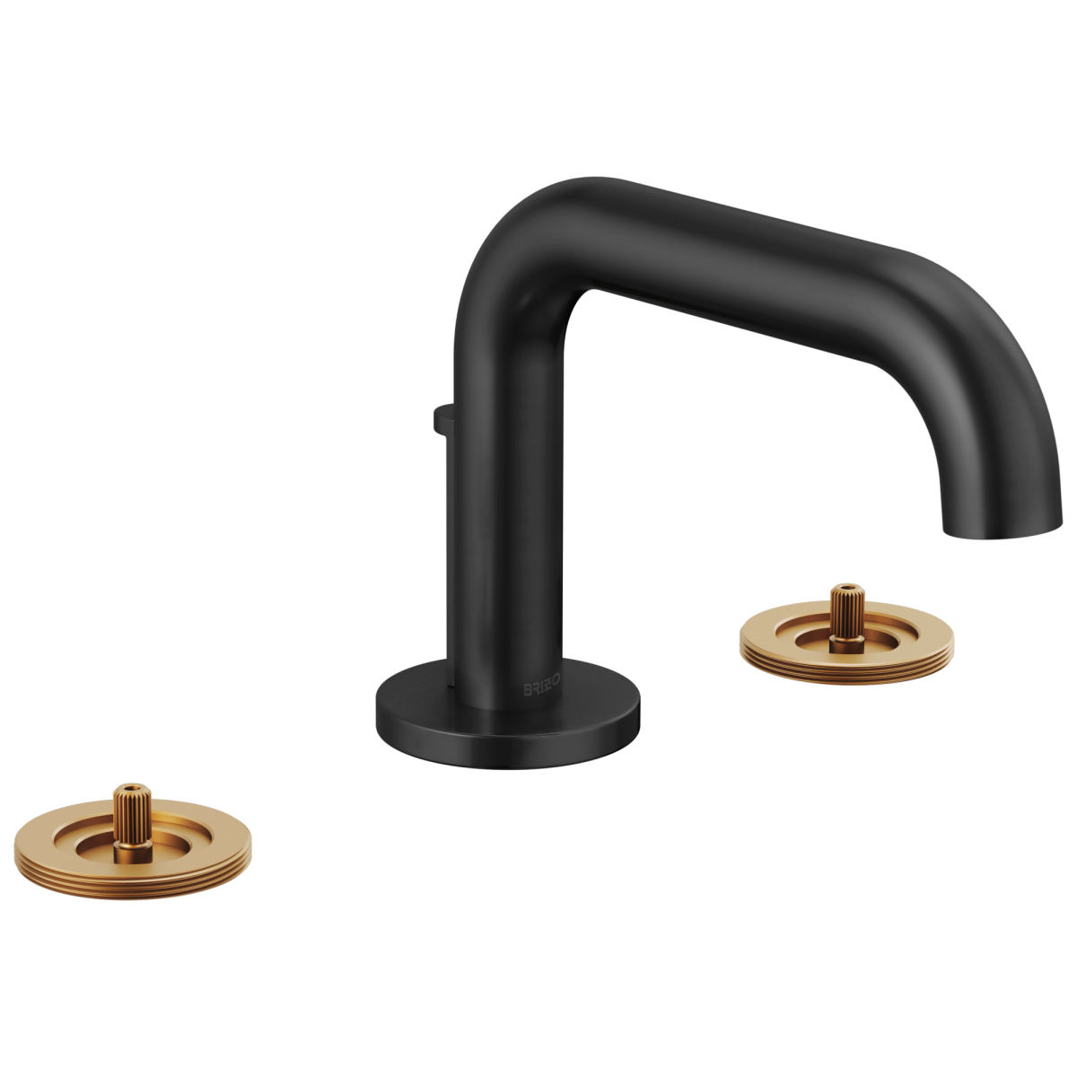 BRIZO Litze Widespread Lavatory Faucet With Low Spout - Less Handles — Matte Black