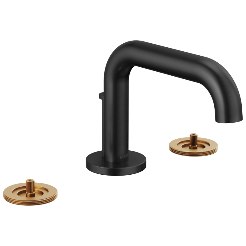 BRIZO Litze Widespread Lavatory Faucet With Low Spout - Less Handles — Matte Black