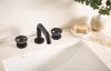 BRIZO Litze Widespread Lavatory Faucet With Low Spout - Less Handles — Matte Black
