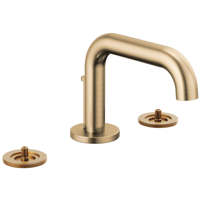 BRIZO Litze Widespread Lavatory Faucet with Low Spout - Less Handles 1.2 GPM — Luxe Gold