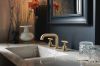 BRIZO Litze Widespread Lavatory Faucet with Low Spout - Less Handles 1.5 GPM — Luxe Gold
