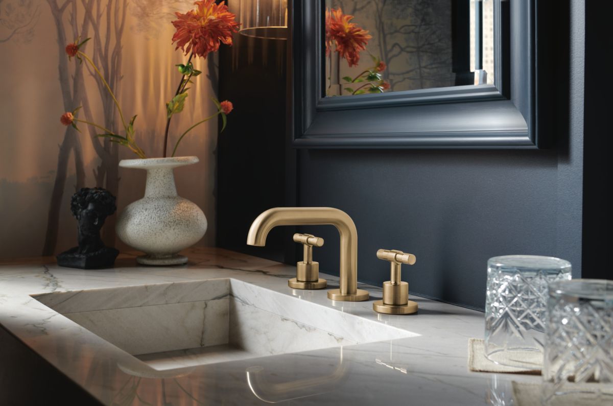 BRIZO Litze Widespread Lavatory T-Lever Handle Kit — Luxe Gold