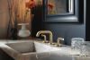 BRIZO Litze Widespread Lavatory Faucet with Low Spout - Less Handles 1.5 GPM — Luxe Gold