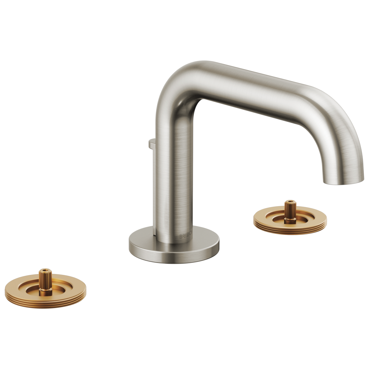BRIZO Litze Widespread Lavatory Faucet with Low Spout - Less Handles 1.2 GPM — Luxe Nickel