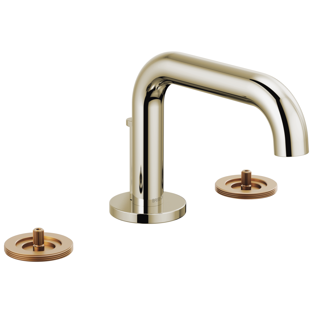BRIZO Litze Widespread Lavatory Faucet with Low Spout - Less Handles 1.2 GPM — Polished Nickel