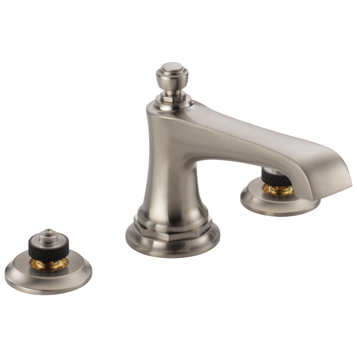 BRIZO Rook Widespread Lavatory Faucet - Less Handles 1.2 GPM — Luxe Nickel