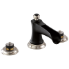 BRIZO Rook Widespread Lavatory Faucet with Channel Spout - Less Handles 1.2 GPM — Luxe Nickel  /Matte Black