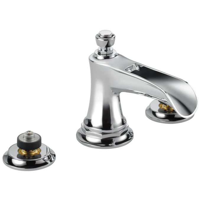 BRIZO Rook Widespread Lavatory Faucet with Channel Spout - Less Handles 1.5 GPM — Chrome