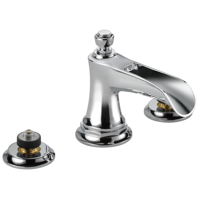 BRIZO Rook Widespread Lavatory Faucet with Channel Spout - Less Handles 1.2 GPM — Chrome
