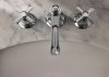 BRIZO Rook Widespread Lavatory Faucet with Channel Spout - Less Handles 1.2 GPM — Chrome