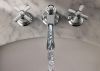 BRIZO Rook Widespread Lavatory Faucet with Channel Spout - Less Handles 1.5 GPM — Chrome