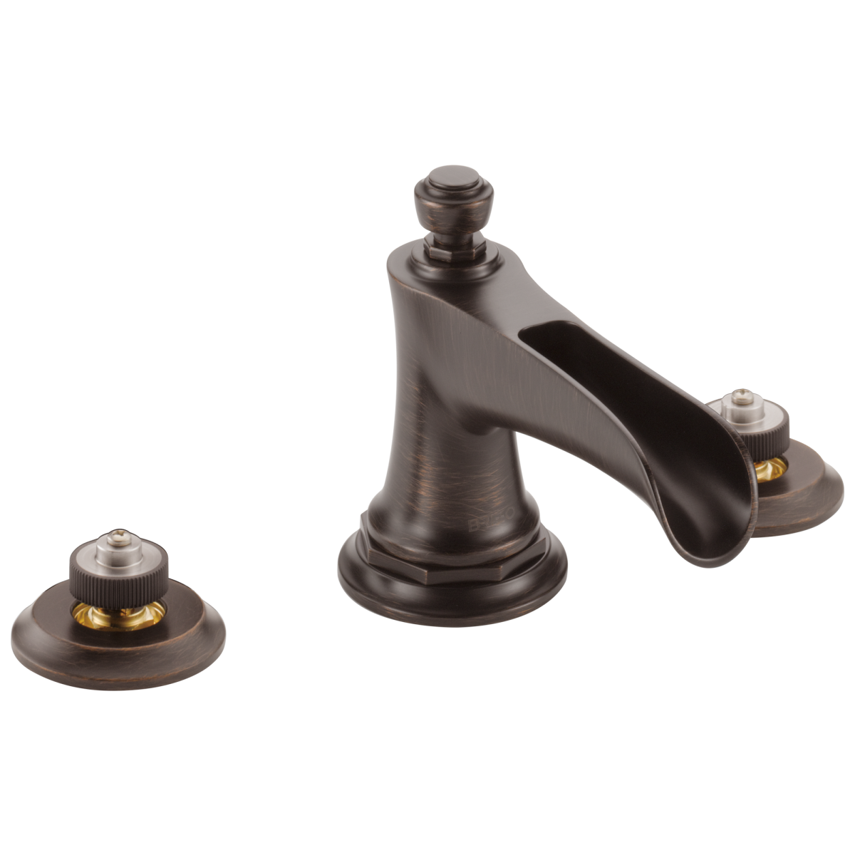 BRIZO Rook Widespread Lavatory Faucet with Channel Spout - Less Handles 1.2 GPM — Venetian Bronze