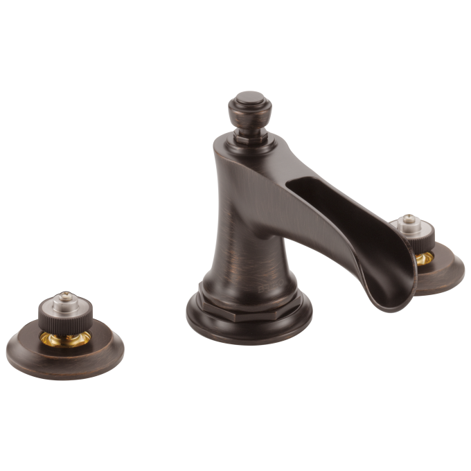 BRIZO Rook Widespread Lavatory Faucet with Channel Spout - Less Handles 1.2 GPM — Venetian Bronze