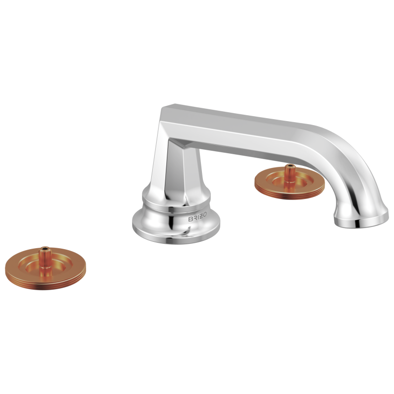 BRIZO Beauclere Widespread Lavatory Faucet with Low Spout - Less Handles 1.2 GPM — Chrome
