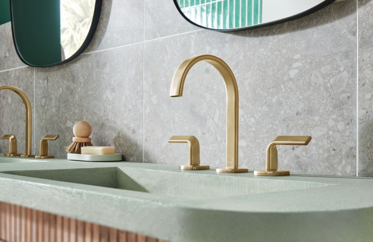 BRIZO Allaria Widespread Lavatory Twist Lever Handle Kit — Luxe Gold
