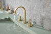 BRIZO Allaria Widespread Lavatory Faucet with Arc Spout - Less Handles — Luxe Gold