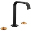 BRIZO Allaria Widespread Lavatory Faucet with Square Spout - Less Handles — Matte Black