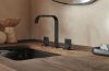 BRIZO Allaria Widespread Lavatory Faucet with Square Spout - Less Handles — Matte Black