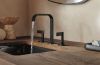 BRIZO Allaria Widespread Lavatory Faucet with Square Spout - Less Handles — Matte Black