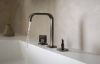 BRIZO Allaria Widespread Lavatory Faucet with Square Spout - Less Handles — Brilliance Black Onyx