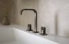 BRIZO Allaria Widespread Lavatory Faucet with Square Spout - Less Handles — Brilliance Black Onyx