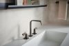 BRIZO Allaria Widespread Lavatory Faucet with Square Spout - Less Handles — Brilliance Black Onyx