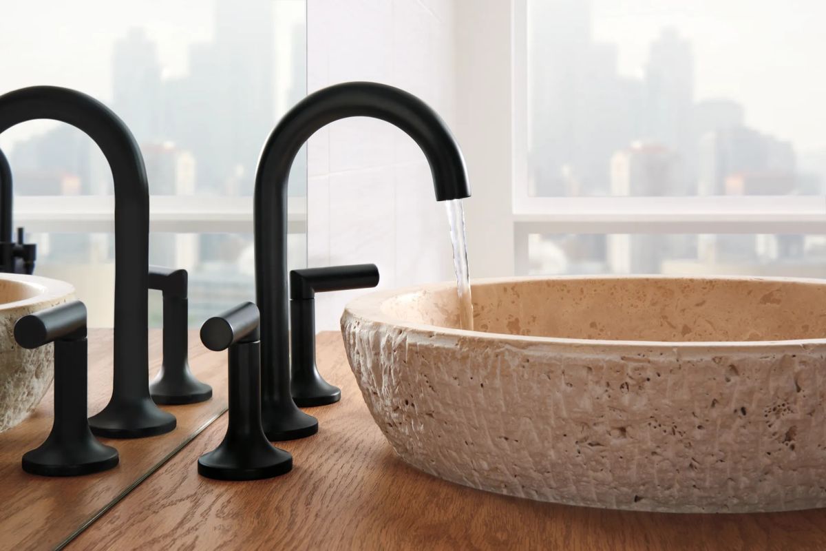 BRIZO Jason Wu for BRIZO Widespread Lavatory Faucet - Less Handles — Matte Black