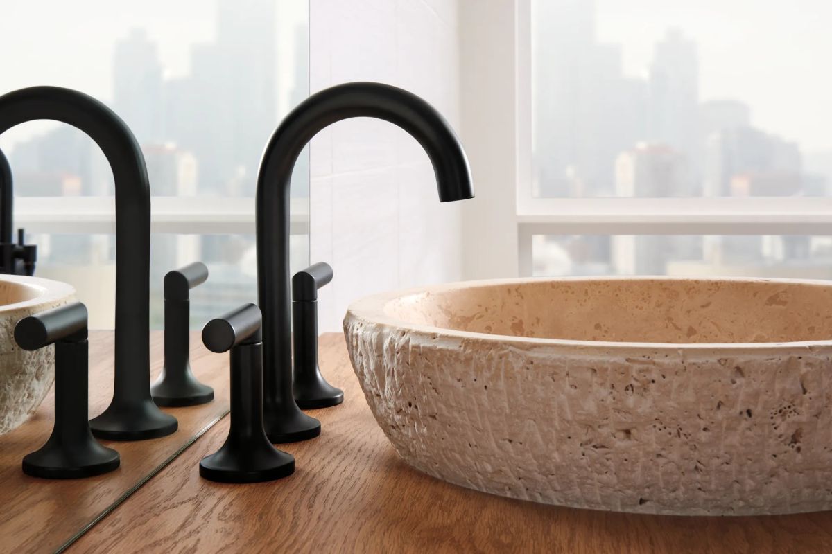 BRIZO Jason Wu for BRIZO Widespread Lavatory Faucet - Less Handles — Matte Black