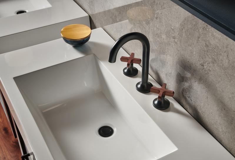 BRIZO Jason Wu for BRIZO Widespread Lavatory Low Cross Handles — Matte Black