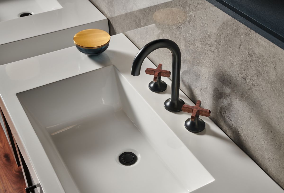 BRIZO Jason Wu for BRIZO Widespread Lavatory Low Cross Handles — Matte Black