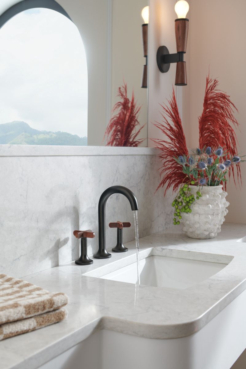 BRIZO Jason Wu for BRIZO Widespread Lavatory Faucet - Less Handles — Matte Black