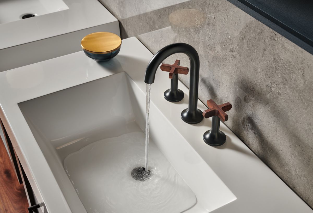 BRIZO Jason Wu for BRIZO Widespread Lavatory Faucet - Less Handles — Matte Black
