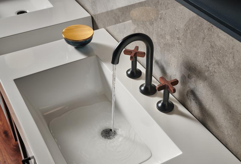 BRIZO Jason Wu for BRIZO Widespread Lavatory High Cross Handles — Matte Black