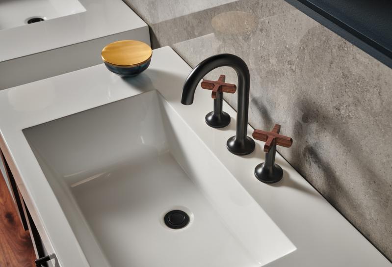 BRIZO Jason Wu for BRIZO Widespread Lavatory High Cross Handles — Matte Black
