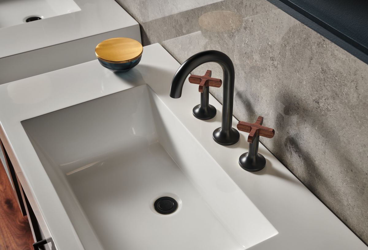 BRIZO Jason Wu for BRIZO Widespread Lavatory High Cross Handles — Matte Black
