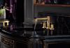 BRIZO Invari Widespread Lavatory Faucet with Column Spout - Less Handles 1.5 GPM — Polished Gold