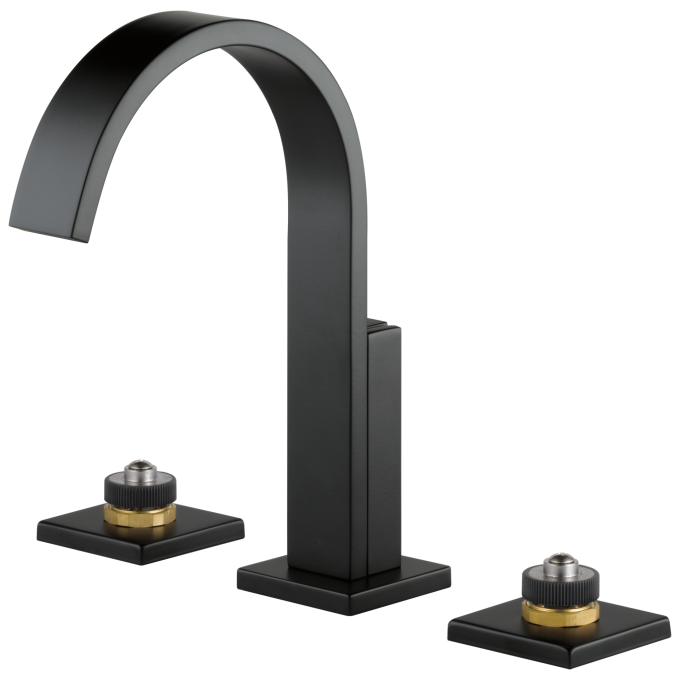 BRIZO Siderna Widespread Lavatory Faucet - Less Handles 1.2 GPM — Matte Black