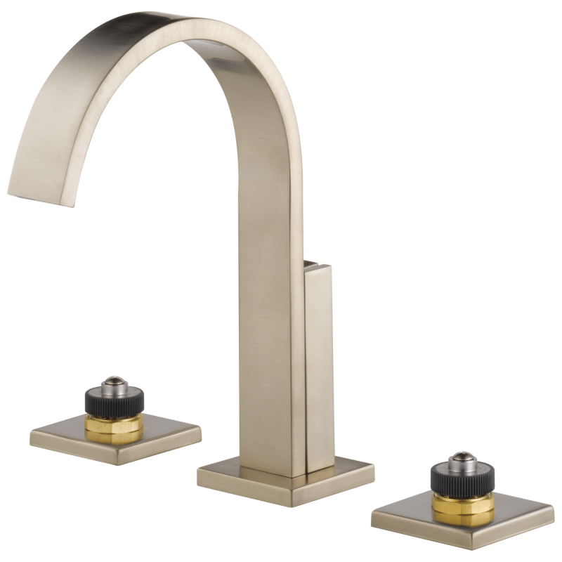 BRIZO Siderna Widespread Lavatory Faucet - Less Handles 1.2 GPM — Brushed Nickel