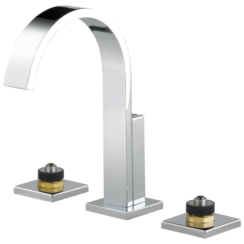 BRIZO Siderna Widespread Lavatory Faucet - Less Handles 1.5 GPM — Chrome