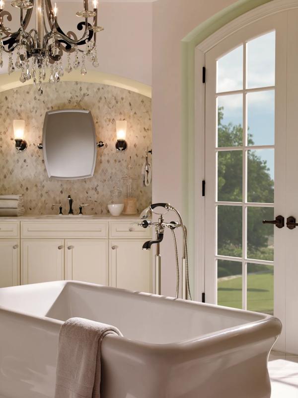 BRIZO Traditional Two-Handle Freestanding Tub Filler Body Assembly Trim - Less Handles — Polished Nickel