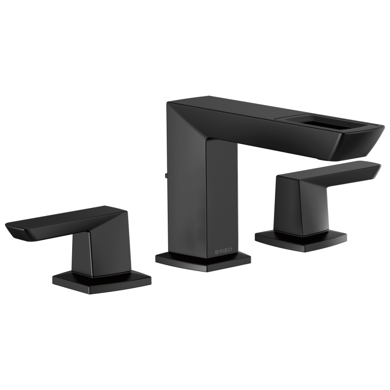 BRIZO Vettis Widespread Lavatory Faucet With Open-Flow Spout 1.2 GPM — Matte Black