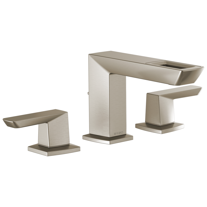 BRIZO Vettis Widespread Lavatory Faucet With Open-Flow Spout 1.2 GPM — Luxe Nickel