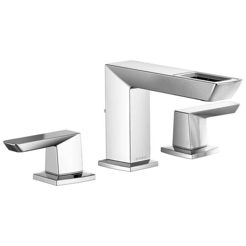 BRIZO Vettis Widespread Lavatory Faucet With Open-Flow Spout 1.2 GPM — Chrome