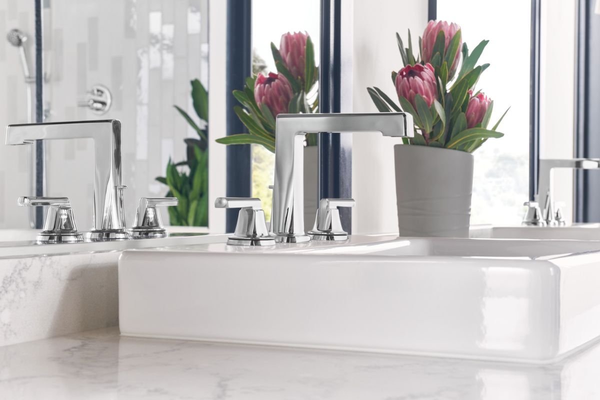 BRIZO Levoir Widespread Lavatory Low Lever Handle Kit — Chrome